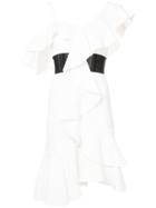 Proenza Schouler Ruffle Trim Dress - White