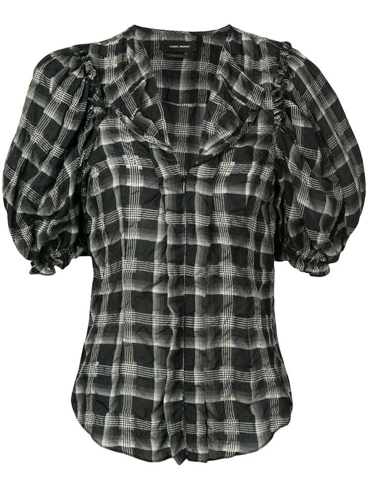 Isabel Marant Structured Check Blouse - Black