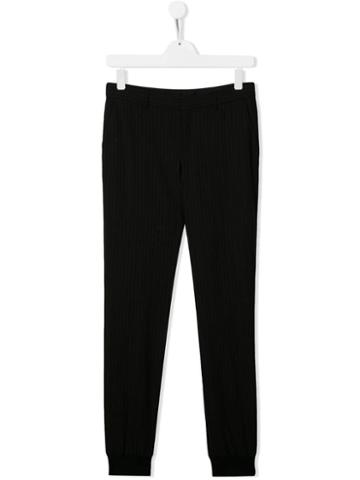 Neil Barrett Kids Striped Smart Trousers - Black