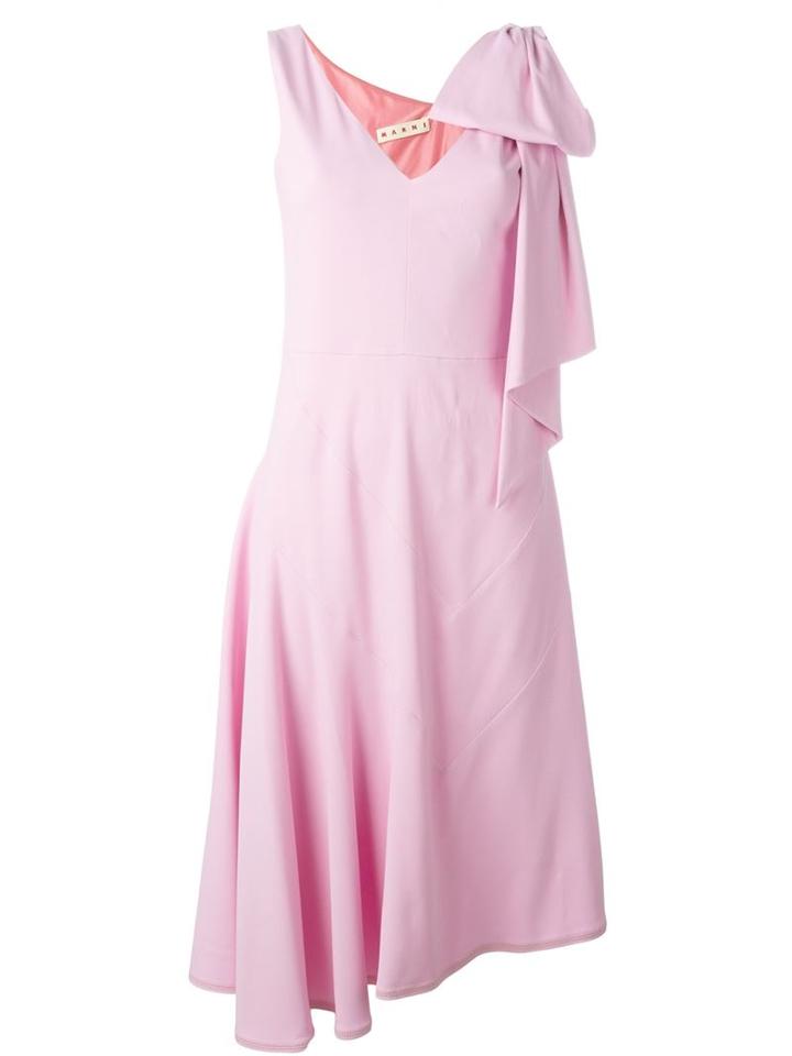 Marni Bow Detail Asymmetric Dress