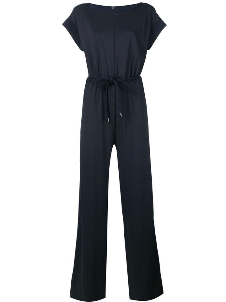 Max Mara Brest Belted Jumpsuit - Blue