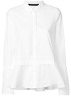 Luisa Cerano Frill Peplum Hem Shirt - White