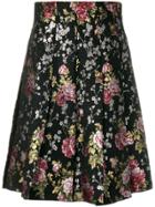 Dolce & Gabbana Floral Jacquard Skirt - Black