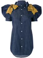 Dsquared2 - Button Down Shirt - Women - Cotton/polyester/spandex/elastane/viscose - 40, Blue, Cotton/polyester/spandex/elastane/viscose