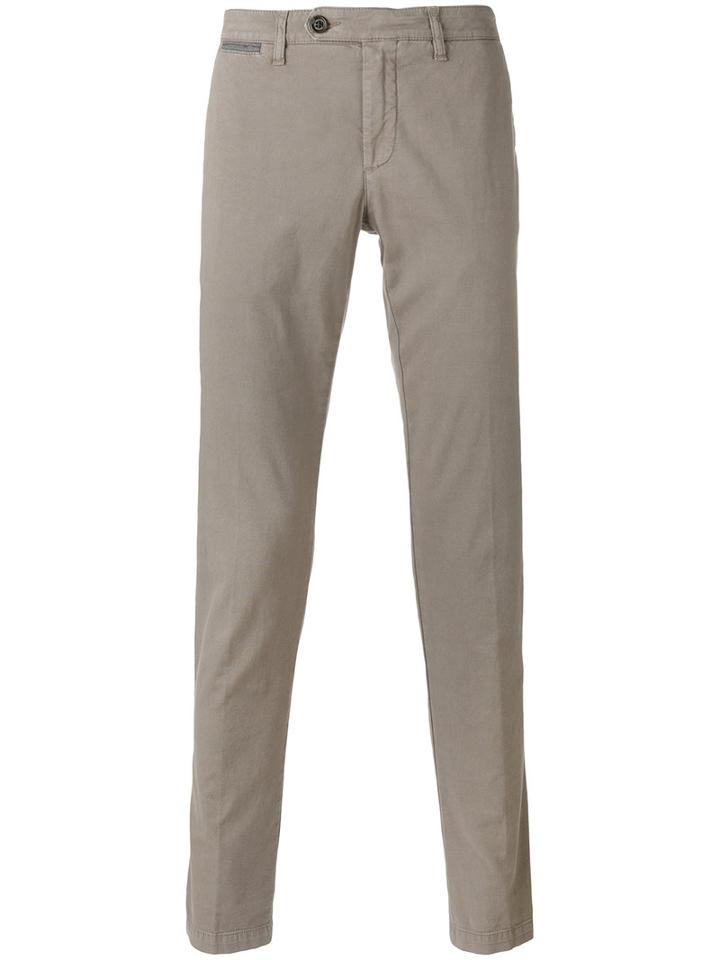 Eleventy Straight-leg Trousers, Men's, Size: 32, Nude/neutrals, Cotton/linen/flax/spandex/elastane