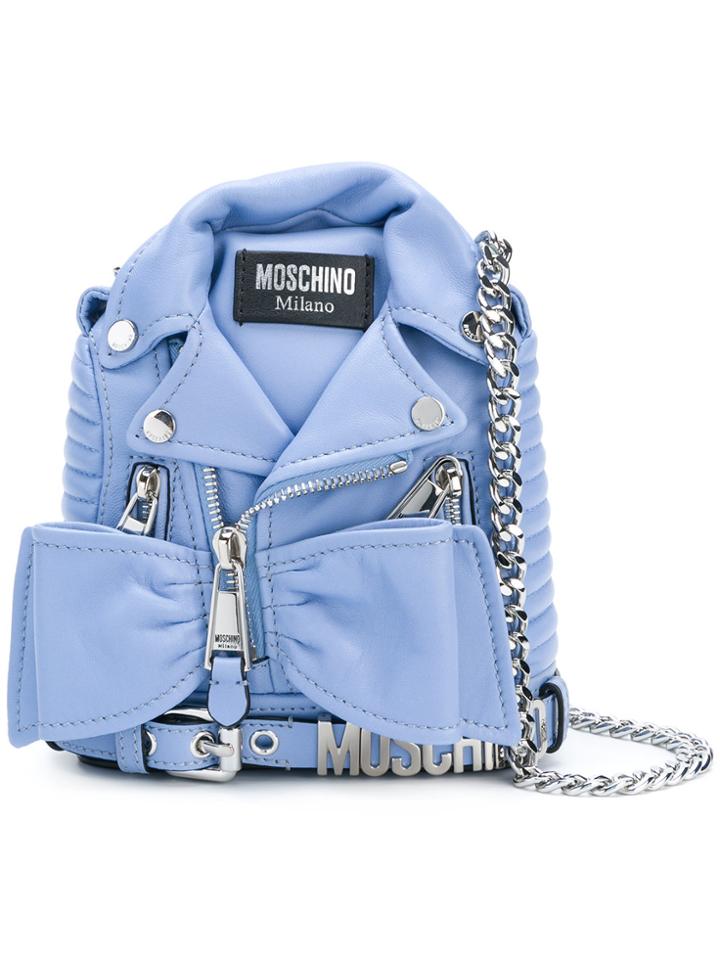 Moschino Biker Backpack Bag - Blue