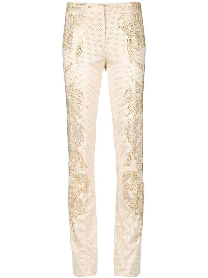 Just Cavalli Embellished Slim Fit Trousers - Neutrals