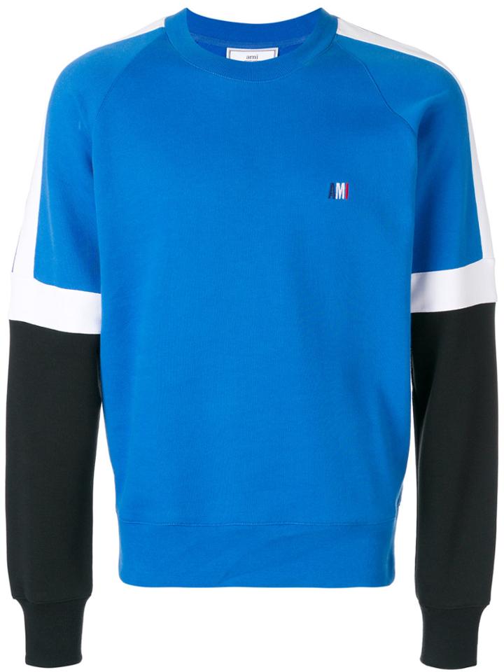 Ami Alexandre Mattiussi Panelled Sweatshirt - Blue