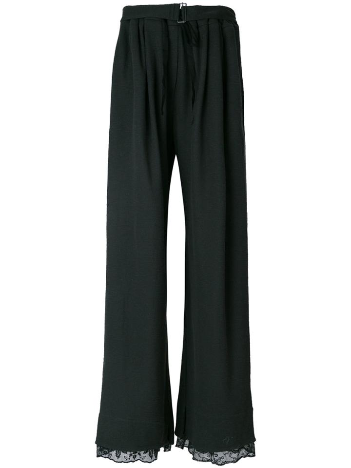 Ann Demeulemeester Wide-leg Belted Trousers - Black