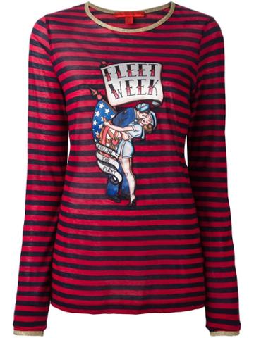 Hilfiger Collection 'fleet Week' Longsleeved T-shirt, Women's, Size: Medium, Blue, Cotton