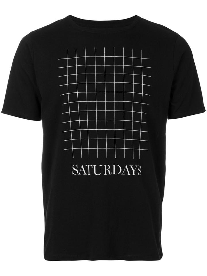 Saturdays Nyc Grid T-shirt - Black