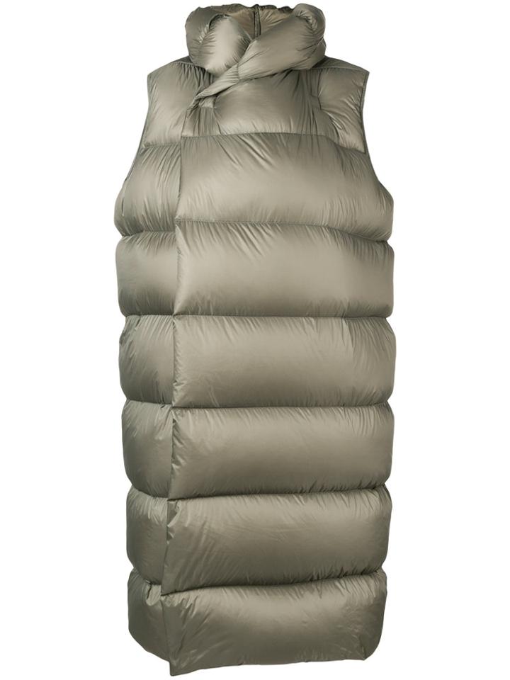 Rick Owens Sleeveless Puffer Jacket - Green