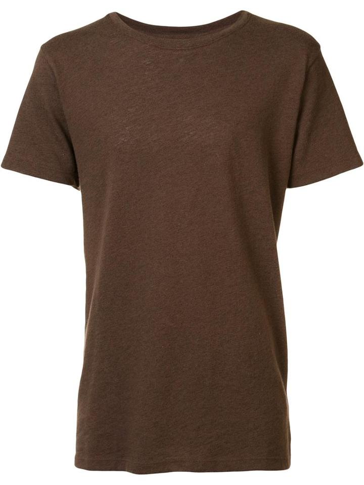 John Elliott 'classic Crew Co-mix' T-shirt, Men's, Size: Xl, Brown, Cotton/polyester