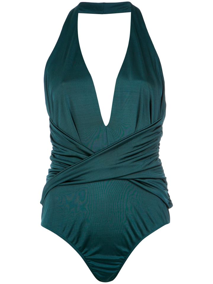 Tufi Duek Halter Neck Bodysuit - Green