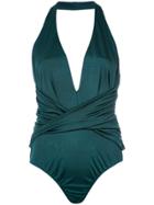 Tufi Duek Halter Neck Bodysuit - Green