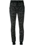 Zoe Karssen Embroidered Sweatpants, Women's, Size: Medium, Black, Cotton