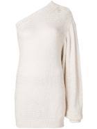 Stella Mccartney One-shoulder Knitted Top - White