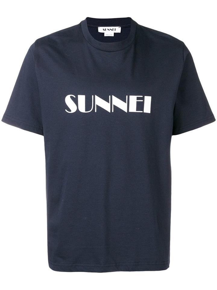 Sunnei Logo Patch T-shirt - Blue