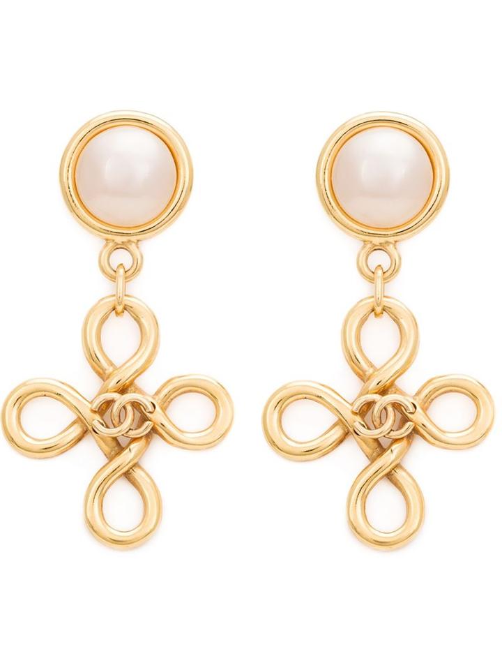 Chanel Vintage Baroque Dangle Earrings