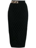 Fendi Straight Midi Skirt - Black