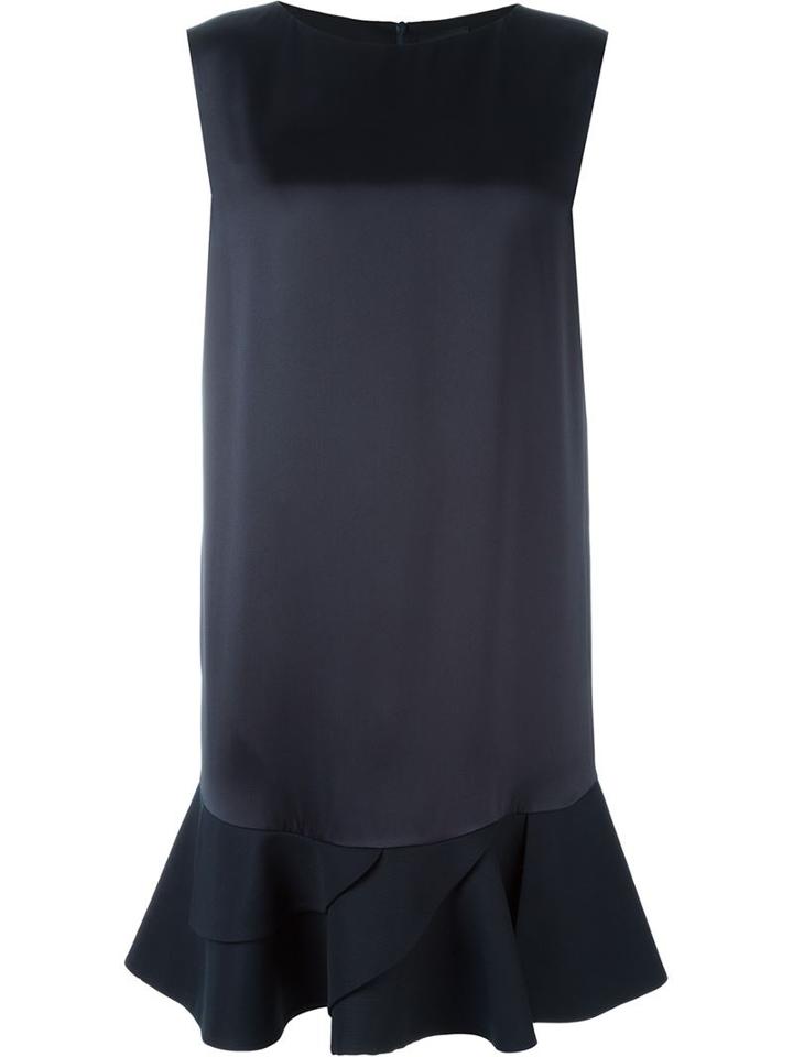 Giorgio Armani Flounce Hem Shift Dress