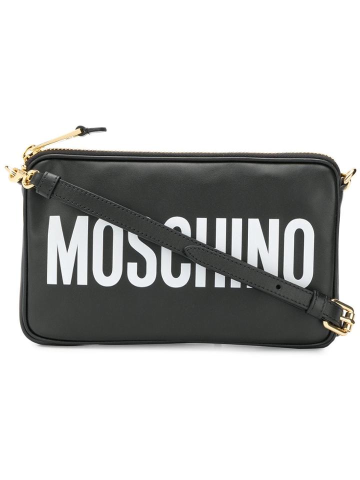 Moschino Logo Cross Body Bag - Black