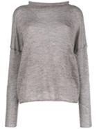 Ma'ry'ya Roll Neck Sweater - Grey