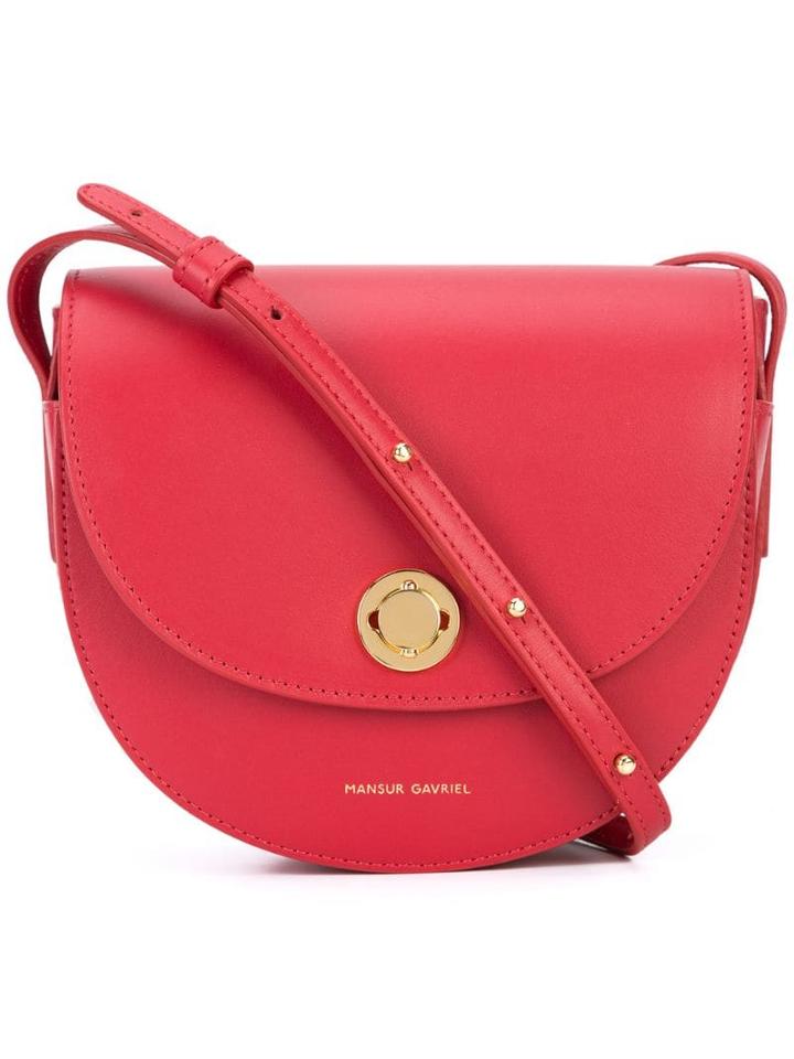 Mansur Gavriel Mini Saddle Bag - Red
