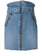 Grlfrnd Deconstructed Belted Skirt - Blue