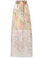 Gucci Floral Print Sheer Skirt - Nude & Neutrals