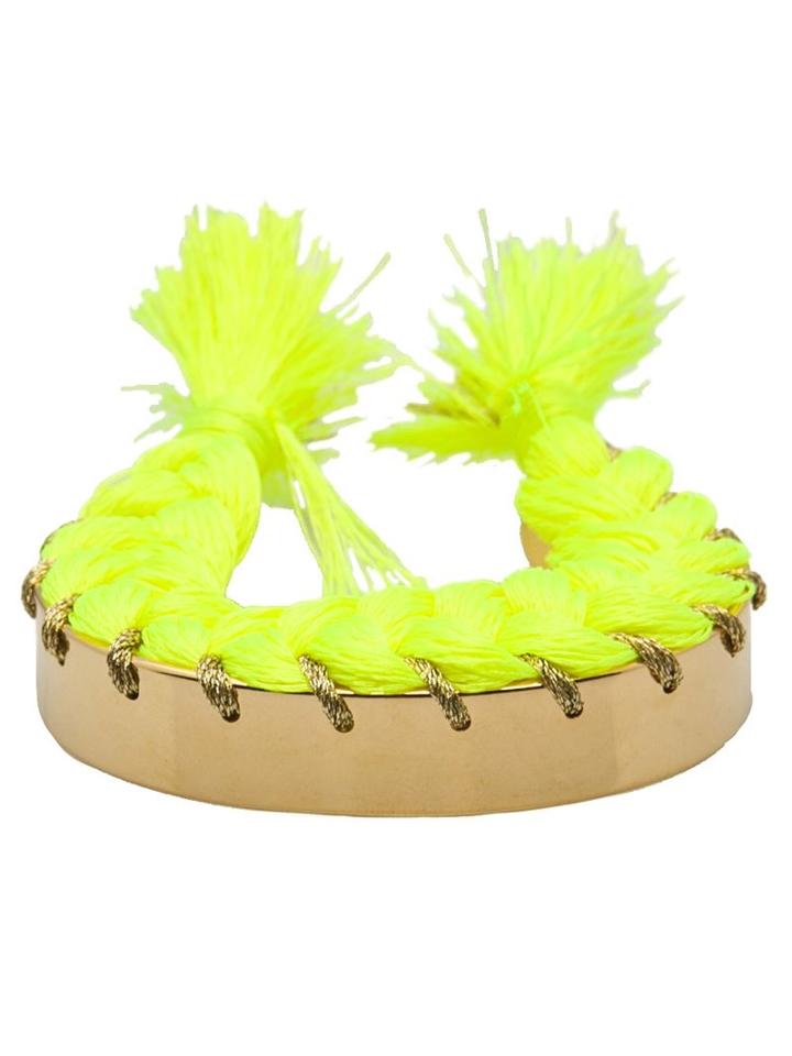 Aurelie Bidermann Copacabana Cuff, Women's, Yellow/orange, Metal Other