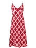 Marc Jacobs Plaid Spaghetti-strap Dress - Red