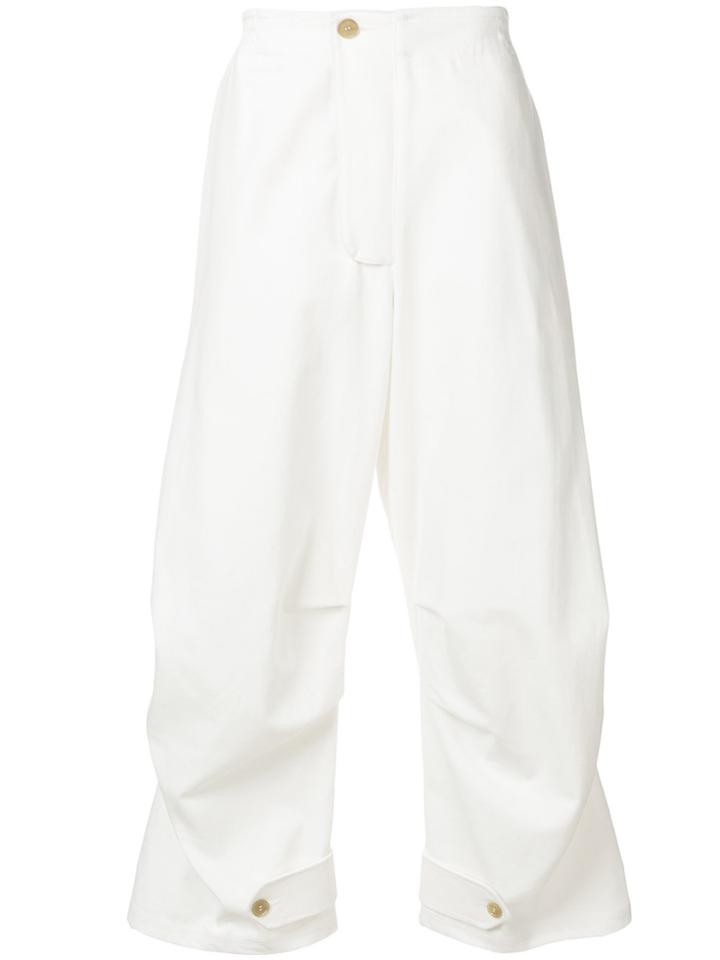 Hed Mayner Loose-fit Tailored Trousers - White