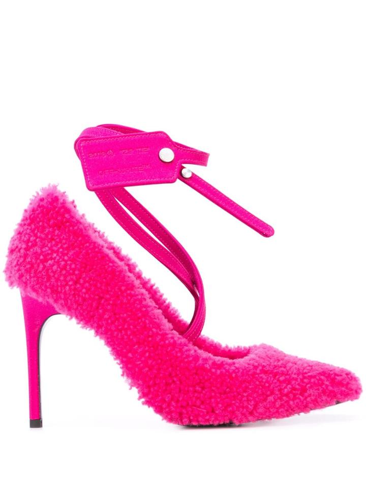 Off-white Shearling Pumps - Pink
