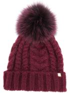Ca4la Knitted Pattern Hat - Red