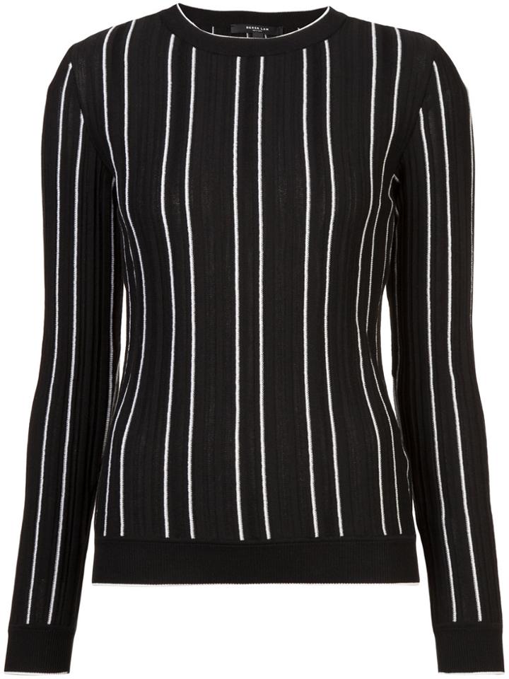 Derek Lam Long Sleeve Slim Pullover - Black