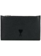 Ami Alexandre Mattiussi Ami De Coeur Zipped Cardholder - Black