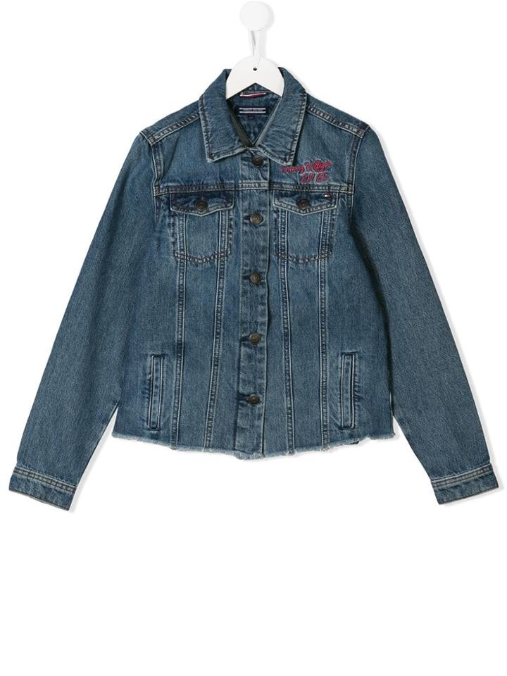 Tommy Hilfiger Junior Embroidered Denim Jacket - Blue