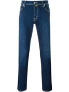 Jacob Cohen Tailored Fit Jeans, Men's, Size: 36, Blue, Cotton/polyester/spandex/elastane