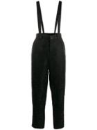 Comme Des Garçons Noir Kei Ninomiya Floral Patterned Cropped Dungarees