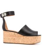 Givenchy 'shark Lock' Wedge Sandals