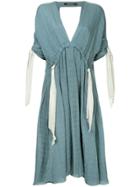 Kitx Draped Drawstring Dress - Blue