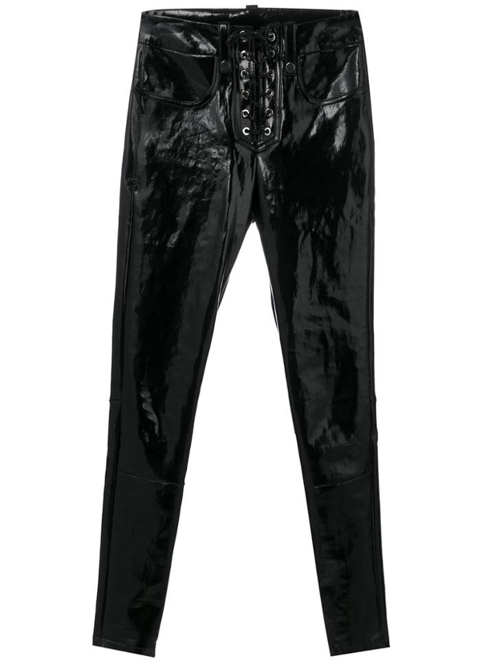 Msgm Skinny Fit Track Leggings - Black