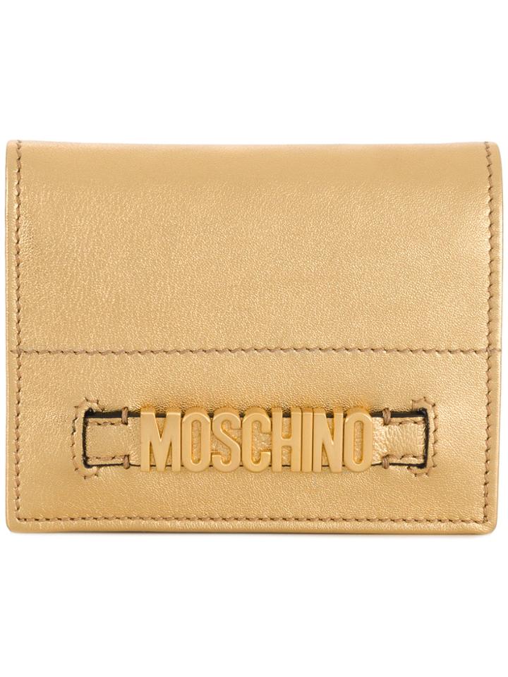 Moschino Gold Logo Wallet - Yellow & Orange