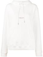 Saint Laurent - Logo Hooded Sweatshirt - Women - Cotton - S, White, Cotton