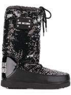 Love Moschino Sequin Snow Boots - Black