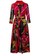 Samantha Sung Riding Harness Print Audrey Dress - Red