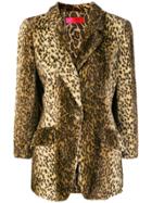 Emanuel Ungaro Vintage Leopard Faux Fur Jacket - Brown