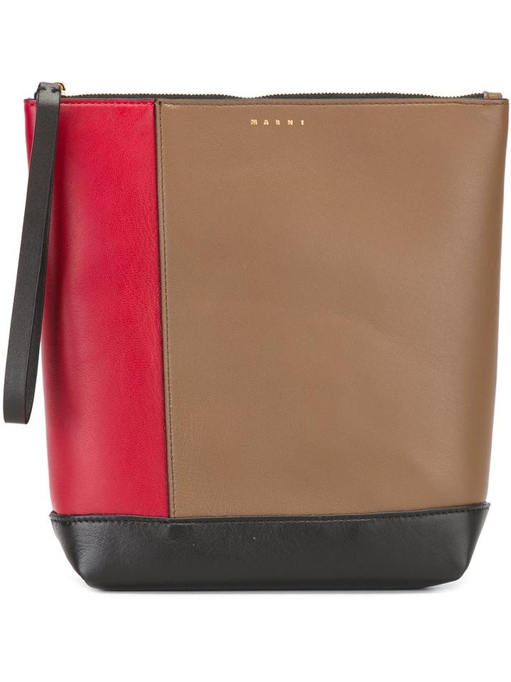 Marni 'bundle' Clutch, Women's, Black, Lamb Skin