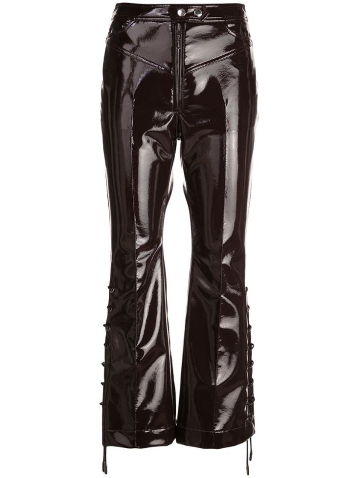 Ellery Westward Lace-up Flared Trousers - Brown